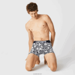 Lacoste תחתון בוקסר בהדפס ימי 3 חבילה DZ4D0D1524 סיני אפור כחול כהה לבן 5kc גברים