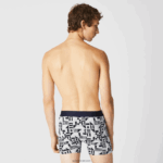 Lacoste תחתון בוקסר בהדפס ימי 3 חבילה DZ4D0D1524 סיני אפור כחול כהה לבן 5kc גברים - Image 3