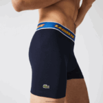 Lacoste תחתון בוקסר מותן בניגוד 3 חבילה DZ4D0D1565 כחול כהה אדום לבן כחול lnz גברים