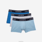 Lacoste תחתון בוקסר נינוח 3 חבילה DZ4D0D1371 כחול אפור chine f7k גברים - Image 4