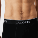 Lacoste תחתון בוקסר נינוח 3 חבילה DZ4D0D1372 שחור לבן אפור chine nua גברים - Image 4