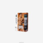 Lacoste תחתון בוקסר נינוח 3 חבילה DZ4D0D1372 שחור לבן אפור chine nua גברים - Image 6
