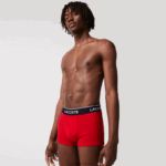 Lacoste תחתון בוקסר נינוח 3 חבילה DZ4D0D1610 כחול כהה אדום כחול כהה w64 גברים