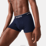 Lacoste תחתון בוקסר נינוח 3 חבילה DZ4D0D1610 כחול כהה אדום כחול כהה w64 גברים - Image 4