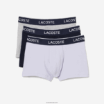 Lacoste תחתון בוקסר נינוח 3 חבילה DZ4D0D482 סגול כחול כהה אפור chine ggj גברים - Image 4
