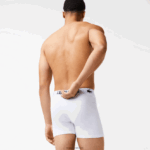 Lacoste תחתון בוקסר תנין מנוגד ממותג 3 חבילה DZ4D0D1548 שחור אדום לבן tr2 גברים - Image 3
