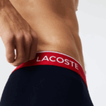 Lacoste תחתון כותנה ארוך במארז 3 DZ4D0D1416 ירוק אדום נייבי כחול hy0 גברים - Image 4