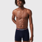 Lacoste תחתון כותנה ארוך במארז 3 DZ4D0D1420 כחול כהה אפור סיני אדום w34 גברים