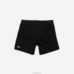 Lacoste תחתון כותנה ארוך עם אותיות מותן 3-חבילה DZ4D0D1358 שחור 031 גברים - Image 2
