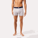 Lacoste תחתון כותנה מותן מותן תנין ארוך חבילה DZ4D0D1369 לבן אפור סיני כחול כהה שחור גברים - Image 3