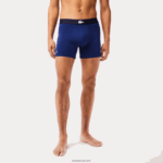 Lacoste תחתון כותנה מותן מותן תנין ארוך חבילה DZ4D0D1369 לבן אפור סיני כחול כהה שחור גברים - Image 4