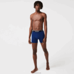 Lacoste תחתון כותנה מתיחה ארוכה חבילה 3 DZ4D0D1404 כחול כהה אדום כחול כהה w64 גברים