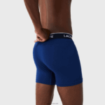 Lacoste תחתון כותנה מתיחה ארוכה חבילה 3 DZ4D0D1404 כחול כהה אדום כחול כהה w64 גברים - Image 3