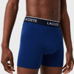 Lacoste תחתון כותנה מתיחה ארוכה חבילה 3 DZ4D0D1404 כחול כהה אדום כחול כהה w64 גברים - Image 6