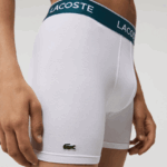 Lacoste תחתון כותנה מתיחה ארוכה חבילה 3 DZ4D0D1405 לבן 001 גברים - Image 3