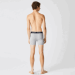 Lacoste תחתון כותנה מתיחה ארוכה חבילה 3 DZ4D0D1407 chine אפור cca גברים - Image 3
