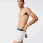 Lacoste תחתון כותנה מתיחה ארוכה חבילה 3 DZ4D0D1433 שחור לבן אפור chine nua גברים