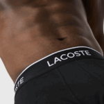 Lacoste תחתון כותנה מתיחה ארוכה חבילה 3 DZ4D0D1433 שחור לבן אפור chine nua גברים - Image 9