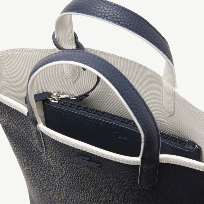 Lacoste תיק בד מצופה אנה הפיך DZ4D0D2780 Farine blue nuit l44 נשים - Image 4