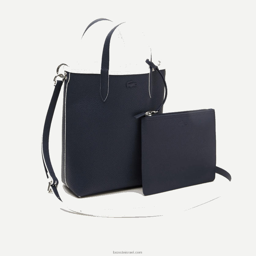 Lacoste תיק בד מצופה אנה הפיך DZ4D0D2780 Farine blue nuit l44 נשים - Image 5