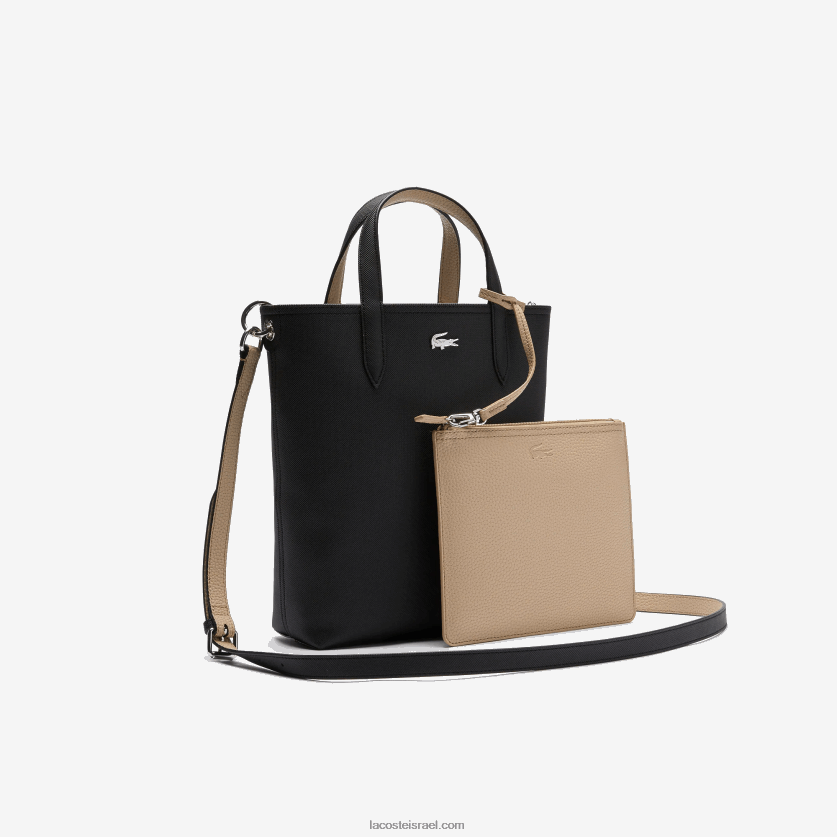 Lacoste תיק בד מצופה אנה הפיך DZ4D0D2830 noir krema a91 נשים - Image 5