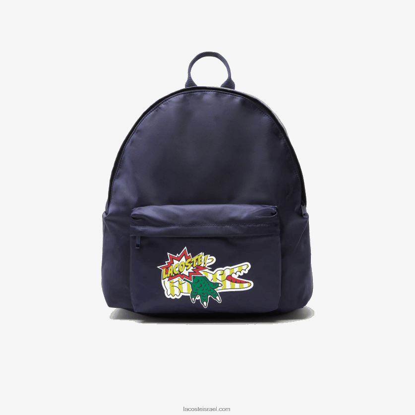 Lacoste תיק גב בהדפס קומיקס DZ4D0D2109 marine 166 marina k99 גברים - Image 2