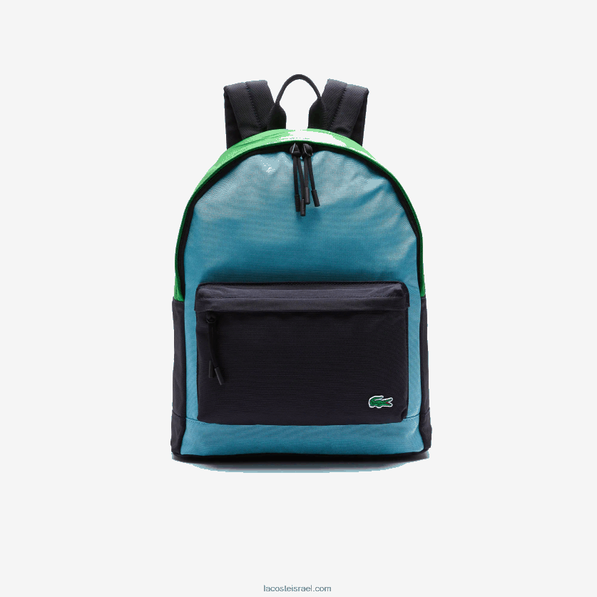 Lacoste תיק גב קנבס colorblock DZ4D0D2069 אבימה מלכיט Azur h77 גברים - Image 2