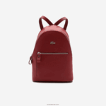 Lacoste תיק גב קנבס מצופה פיקה קלאסי יומי DZ4D0D2845 בורדו c88 נשים