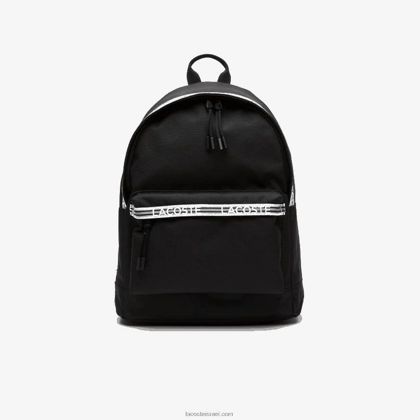 Lacoste תיק גב neocroc עם רצועות לוגו עם רוכסן DZ4D0D2136 נואר בלאן 279 גברים - Image 2