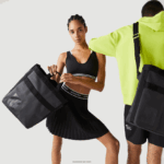 Lacoste תיק דוחה מים בהדפס חתימה DZ4D0D2057 נואר ליים k68 גברים