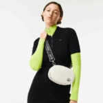 Lacoste תיק מצלמה עגול ברצועה ממותגת DZ4D0D2877 לפוני נואר l21 נשים