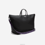 Lacoste תיק סוף שבוע ברצועת כתף קונטרסט DZ4D0D2823 noir samui k48 נשים - Image 2