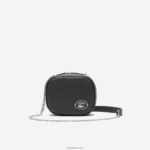 Lacoste תיק קרוסאובר קטן מעור גרגירים DZ4D0D2853 שחור 000 נשים