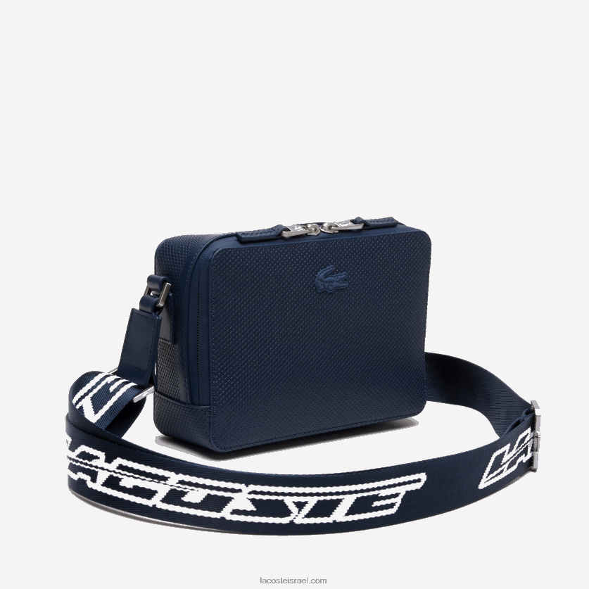 Lacoste תיק רצועת לוגו של chantaco DZ4D0D1955 bleu nuit blanc m05 גברים - Image 3
