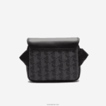 Lacoste תיק שליח מונוגרמה קצוץ בתערובת DZ4D0D2067 מונוגרמה נואר גרי H45 גברים - Image 4