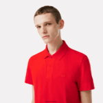 Lacoste תנועה אקטיבית נושמת פיקה פולו כותנה DZ4D0D172 אדום s5h גברים - Image 2