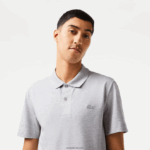 Lacoste תנועה אקטיבית נושמת פיקה פולו כותנה DZ4D0D175 chine אפור cca גברים - Image 2