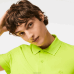 Lacoste תנועה אקטיבית נושמת פיקה פולו כותנה DZ4D0D261 צהוב 90v גברים - Image 2