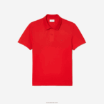 Lacoste תנועה אקטיבית נושמת פיקה פולו כותנה DZ4D0D172 אדום s5h גברים - Image 4