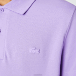 Lacoste תנועה אקטיבית נושמת פיקה פולו כותנה DZ4D0D602 gfu סגול גברים - Image 4
