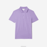 Lacoste תנועה אקטיבית נושמת פיקה פולו כותנה DZ4D0D602 gfu סגול גברים - Image 5