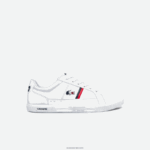 Lacoste europa tricolore עור ונעלי ספורט סינתטיות DZ4D0D1876 לבן/צי ואדום 407 גברים