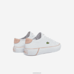 Lacoste gripshot bl עור ונעלי ספורט סינתטיות DZ4D0D2695 לבן וורוד בהיר 1y9 נשים - Image 3