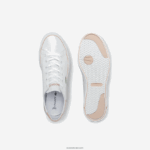 Lacoste gripshot bl עור ונעלי ספורט סינתטיות DZ4D0D2695 לבן וורוד בהיר 1y9 נשים - Image 4