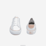 Lacoste gripshot bl עור ונעלי ספורט סינתטיות DZ4D0D2695 לבן וורוד בהיר 1y9 נשים - Image 5