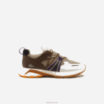 Lacoste l003 סניקרס קולור בלוק טקסטיל DZ4D0D1787 אוף לבן ואפור 2b7 גברים