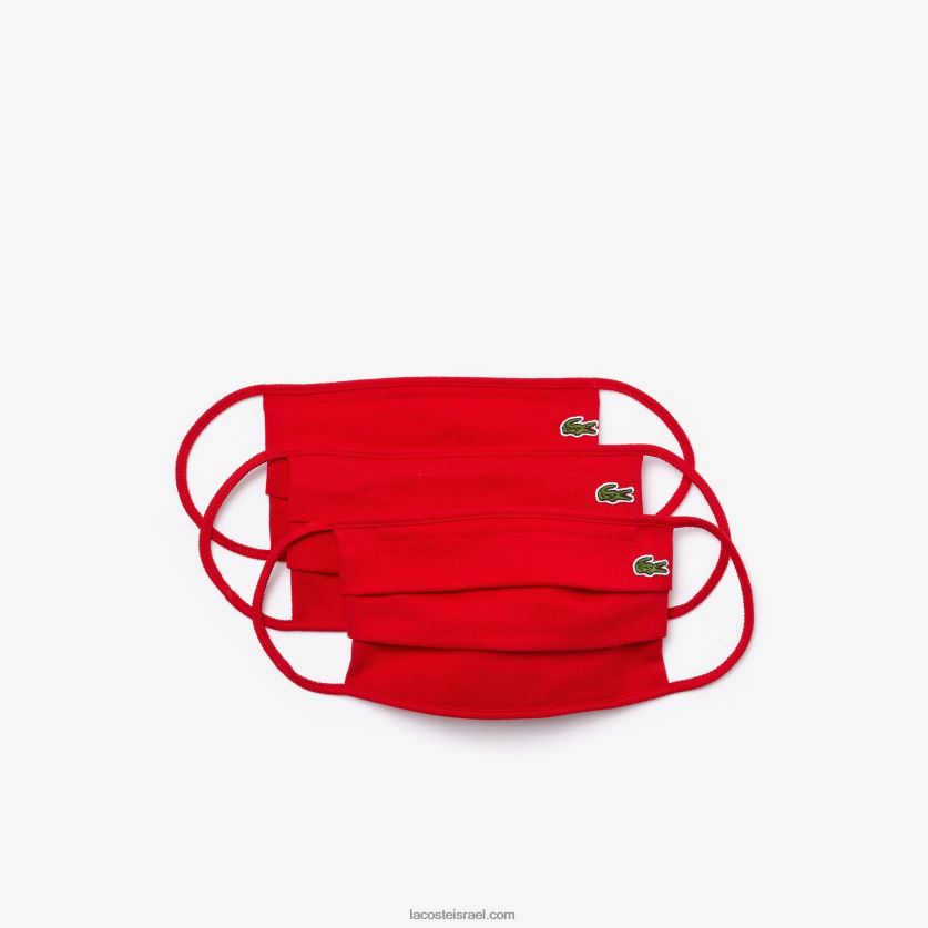 Lacoste l.12.12 מסכות פנים 3 חבילות DZ4D0D2311 אדום 240 גברים - Image 1
