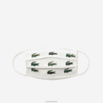 Lacoste l.12.12 מסכות פנים מכותנה חבילה 3 DZ4D0D2290 ירוק לבן 2bt גברים - Image 2