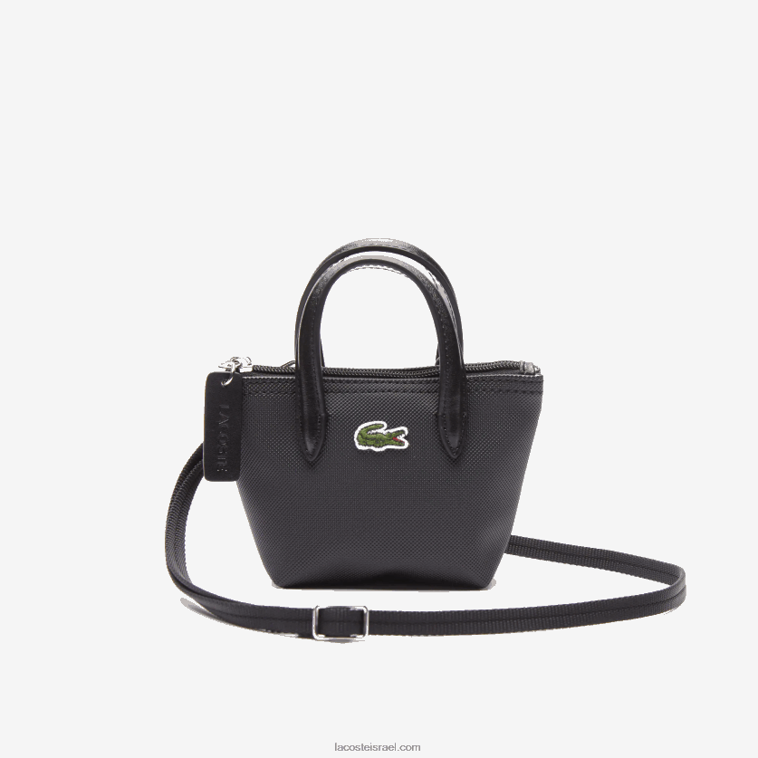Lacoste l.12.12 תיק קניות רצועת כתף נתיק DZ4D0D2886 שחור 000 נשים - Image 3