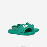 Lacoste l.30 שקופיות סינתטיות DZ4D0D2966 ירוק ולבן 1r7 תינוקות - Image 2